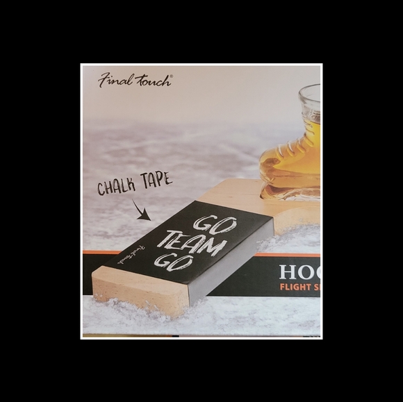 FINAL TOUCH ICE HOCKEY SHOT GLASSES WITH HOCKEY STICK GLASS HOLDER - Picture 6 of 8